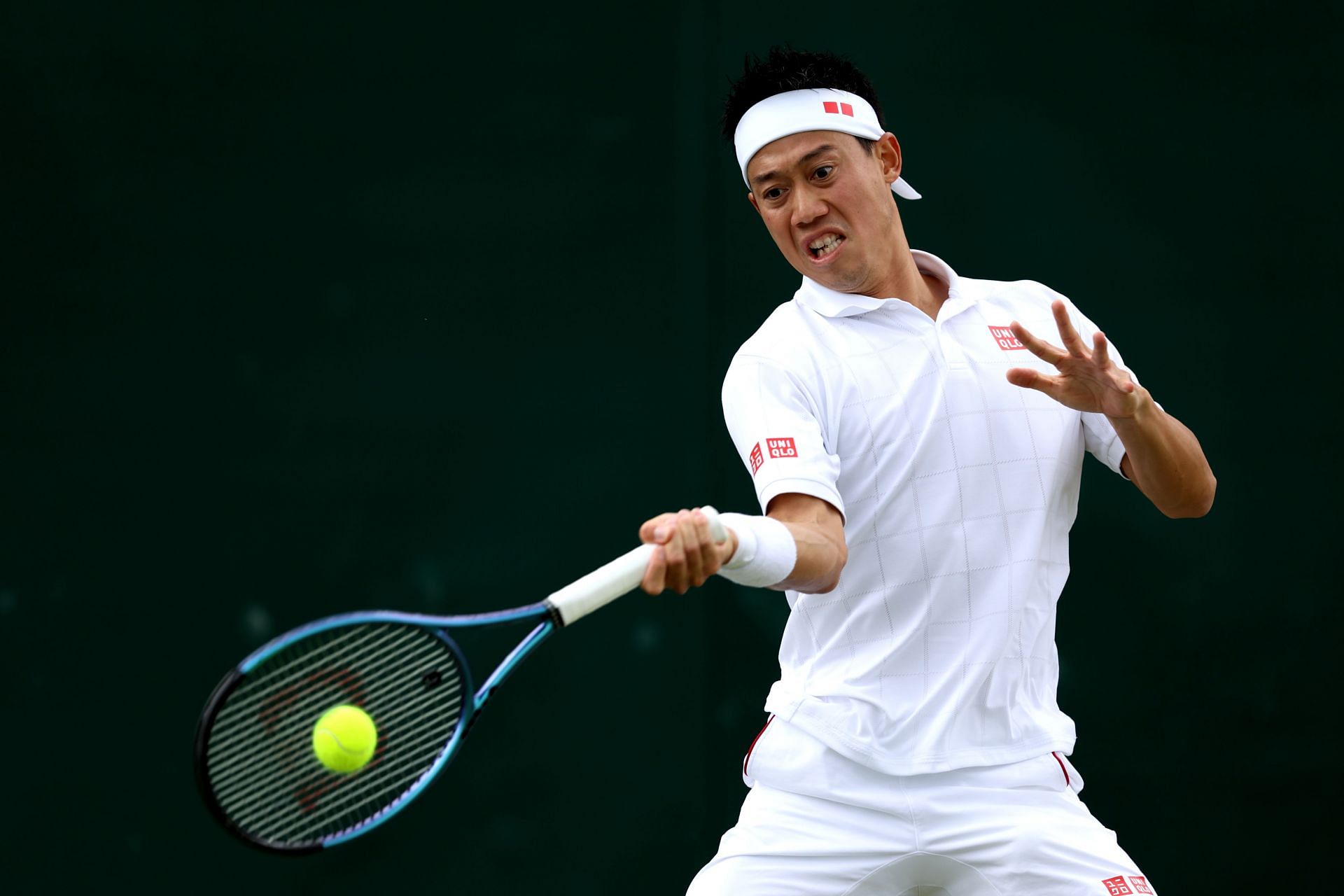 Nishikori at the Championships SW19 2024 - Source: Getty